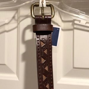 NWT- brown leather belt